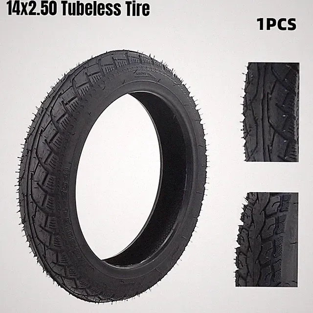 14'' 14 x 2.50 64-254 Tubeless Electric Bike Tire,14*2.50 E-Bike Wheel parts