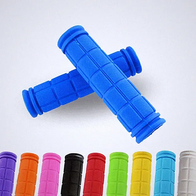 1Pair Bicycle Handlebar Grips Anti-skid Bike Handle Bar Grips Rubber Covers Fixe