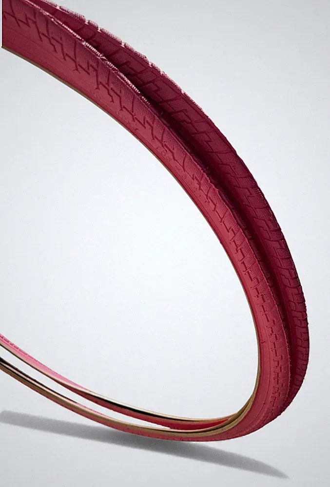 2 700 x 35c Pink Bicycle Tires Durable Wire Bead Urban Commuter City Bike Tires.