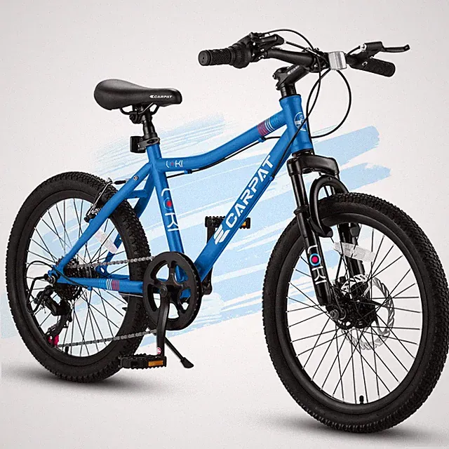 20" Kids Mountain Bike Ages 6-12, 7 Speed, Front Suspension, Disc Brake