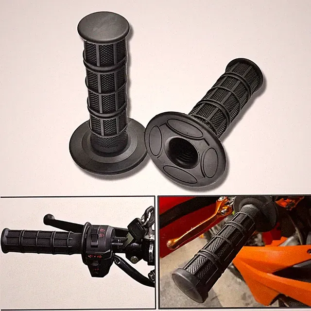 2PCS 7/8" 22mm-24mm Motorcycle Hand Grips Dirt Bike Motocross Gel Handle Bars