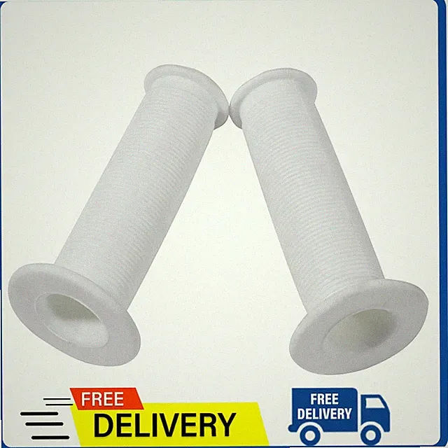 2Pcs White Bicycle Anti-Slip Soft Rubber Handlebar Hand Grip Cover