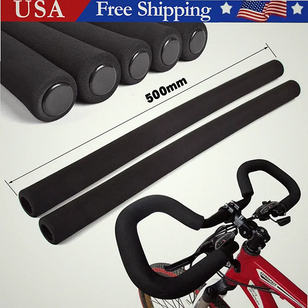 2x Bicycle Bike Handlebar Tube Sponge Foam Rubber Handle Bar Grips Kits Set NEW