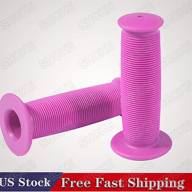 2X Motorcycle Scooter Bicycle Anti-Slip Soft Rubber Handlebar Hand Grips Rose