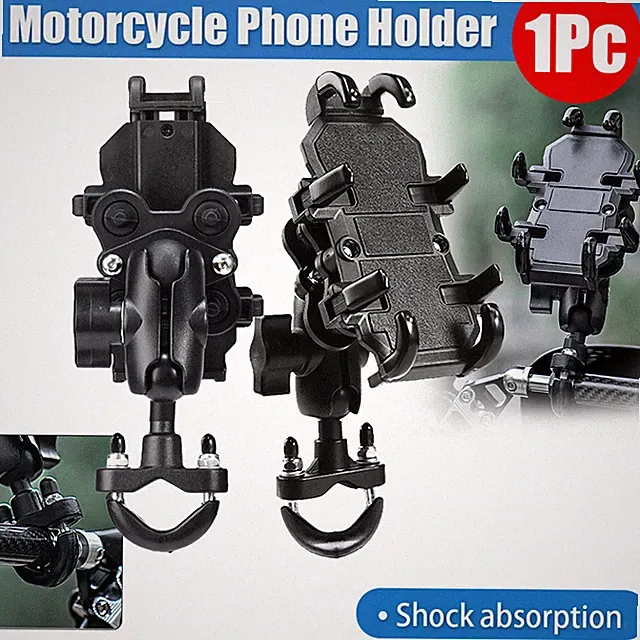 360° Motorcycle Phone Holder Holder Mount Adjustable Phone Stand Shockproof