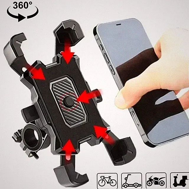 360° Rotatable Electric Bicycle Phone Holder for iPhone Riding MTB Bike Stand