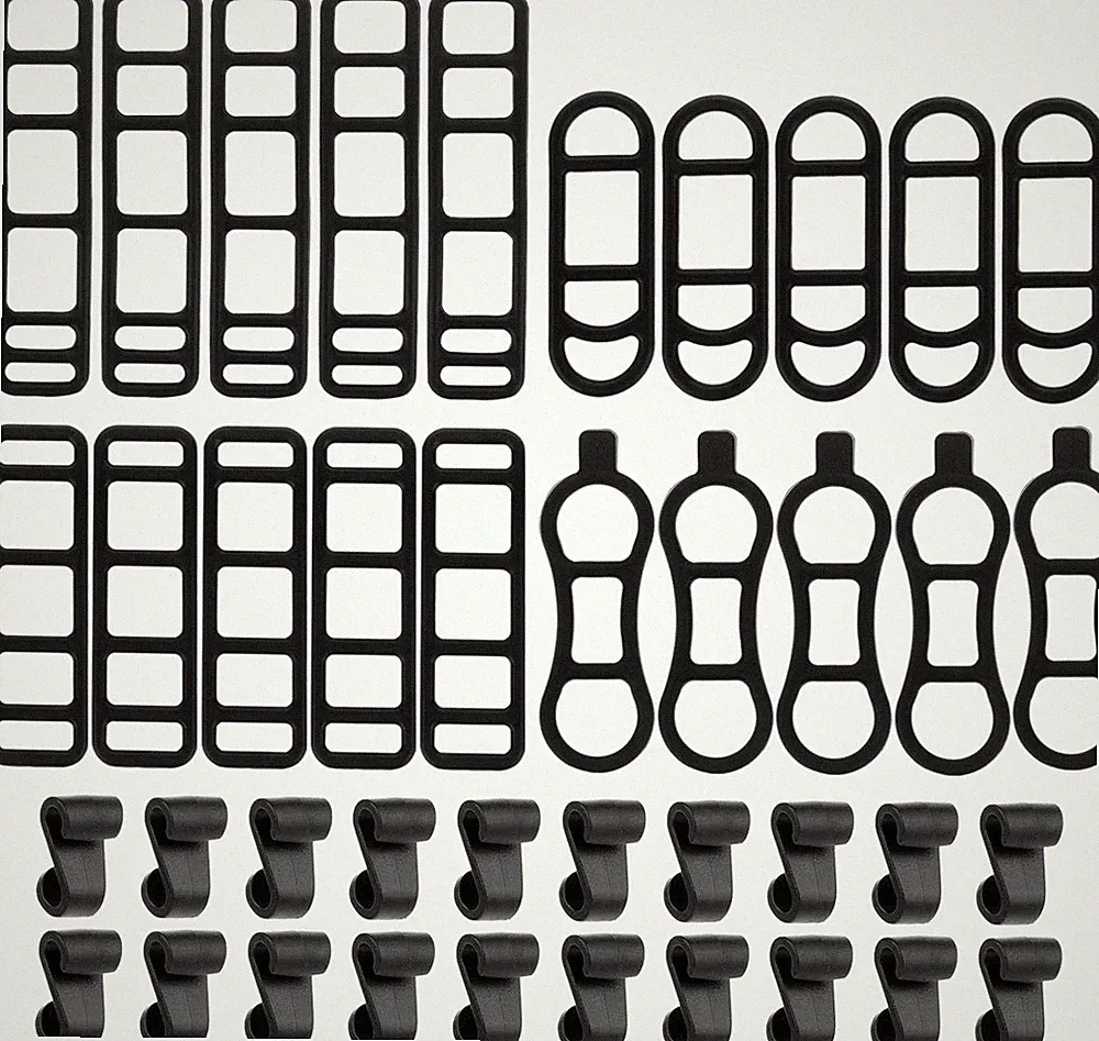40 Pcs Bicycle Light Silicone Straps Bike Silicone Mount Band Rubber Straps Bike