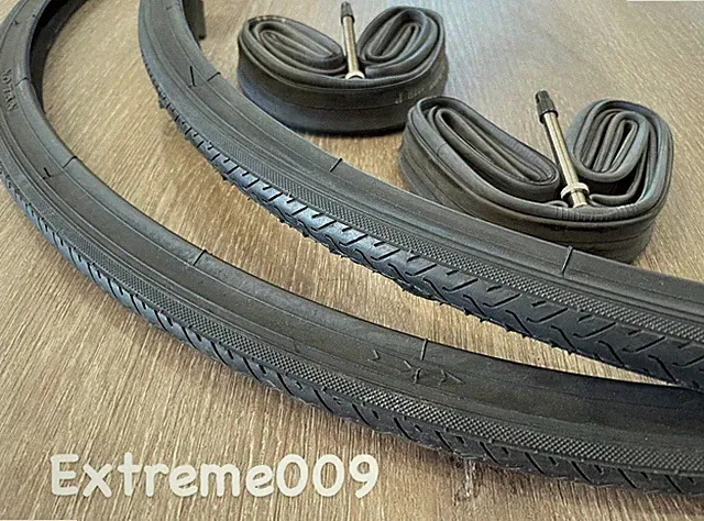 700x25c Bicycle BLACK Tires & Tubes for 700" Road Bikes & other 700 x 25C