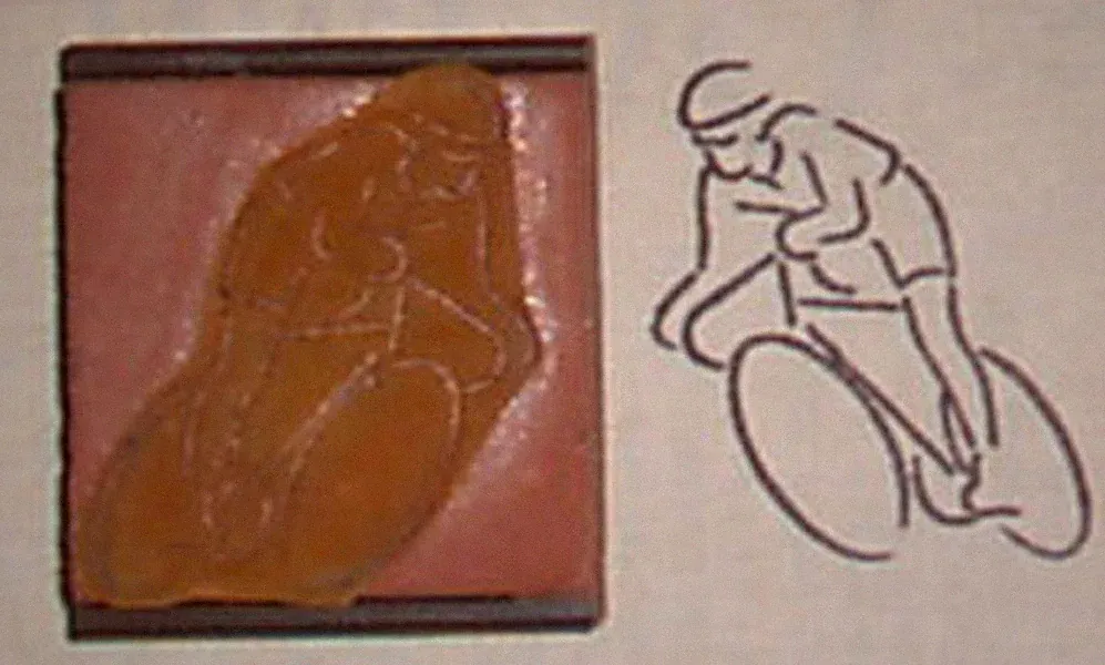 Bicycle Rider Rubber Stamp by Amazing Arts