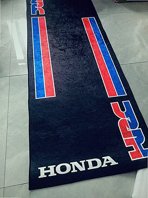Bike Garage Floor Pit Mat Workshop Carpet For Honda Racing HRC Mat 220 x 80 cm