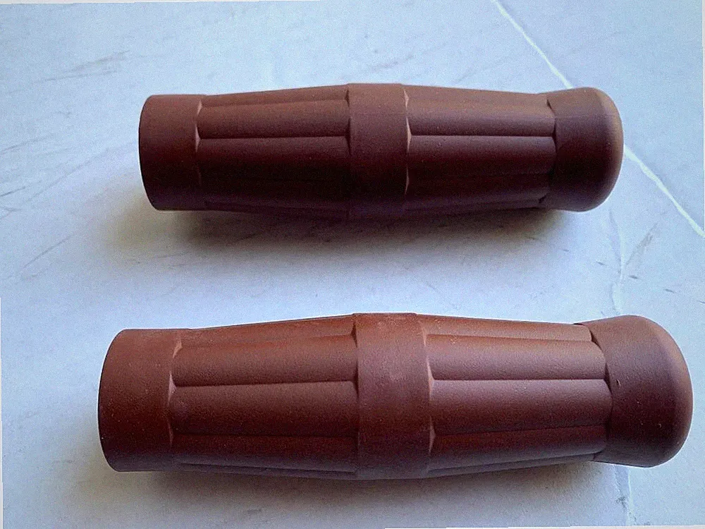 BROWN Vintage Bicycle Grips COKE BOTTLE BARREL Cruiser Lowrider City Trike Bike