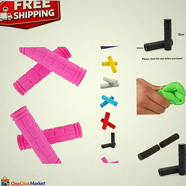 Comfortable 4.7" Rubber Handlebar Grips - Anti-Slip Design for Kids’ Bikes