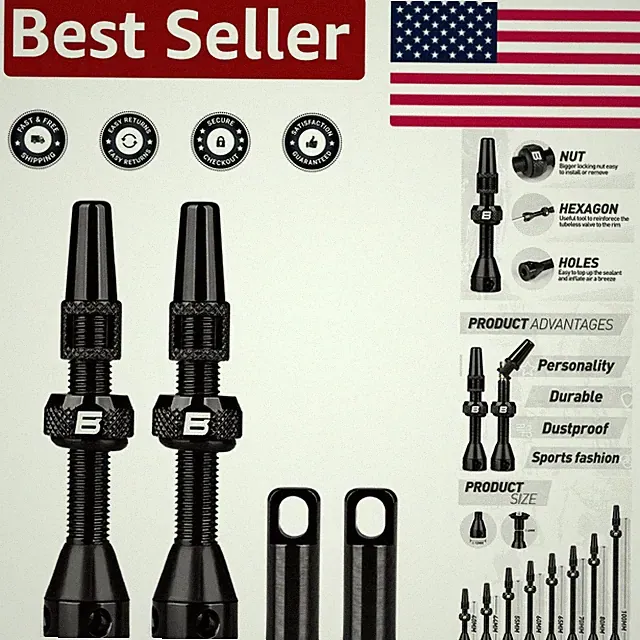 Elegant Presta Valve Stem Kit - Lightweight, Rust-Resistant, Ideal for Cyclists