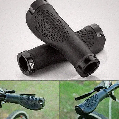 Ergonomic Rubber MTB Mountain Bike Bicycle Handlebar Grips Cycling Lock-On Ends