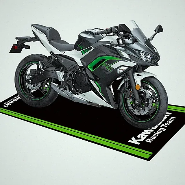 For Kawasaki Motorcycle Bike Garage Floor Carpet Pit Mat Workshop 87'' x 31''
