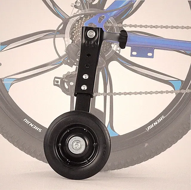 Heavy-Duty Bike Training Wheels 24"-26" Bicycles - 300LB Capacity Rubber Wheels