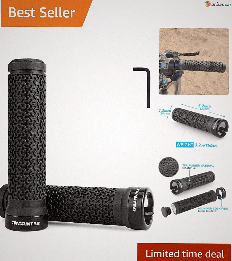 Lock-On Bicycle Handlebar Grips for Comfort & Control