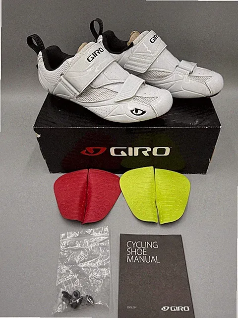 Men’s Giro Mele Triathlon Cycling Shoes, White Size 8 US, 41 EU
