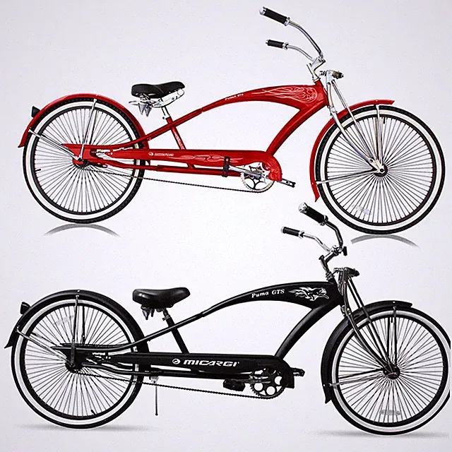 Micargi Puma GTS 26" Stretch Bike For Adults 68 Spokes Rim Retro Extend Bicycle