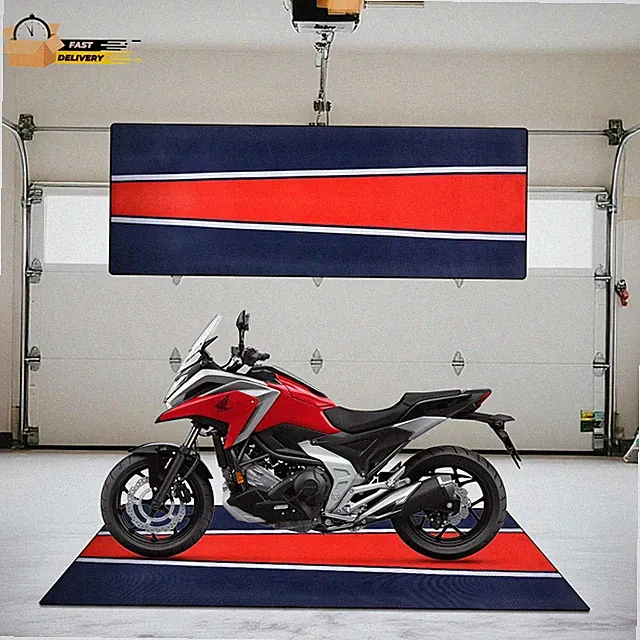 Motorcycle Mat, 78" L X 31" W Motorcycle Garage Mat Waterproof, Non-Slip, Heavy