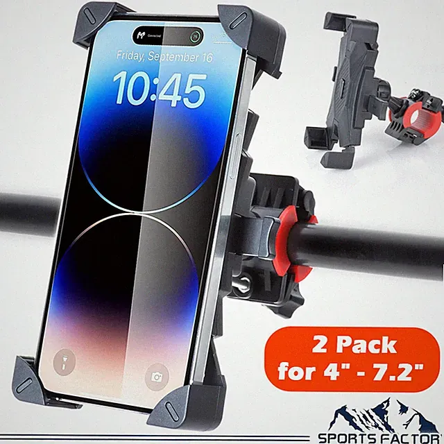 Motorcycle Phone Mount Auto Lock Anti-Shake Bike Bicycle Phone Holder Handlebar