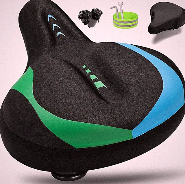 Oversized Bike Seat for Men & Women, Comfortable Gel Padded, Extra Wide Bicycle