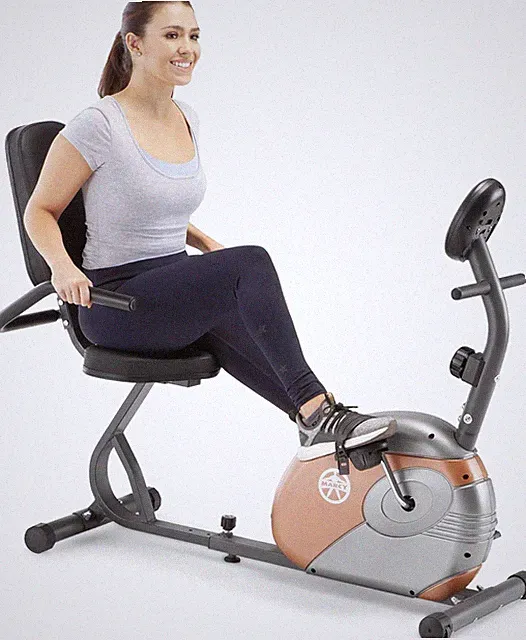 RECUMBENT EXERCISE BIKE Adjustable Magnetic Resistance Cycle Training