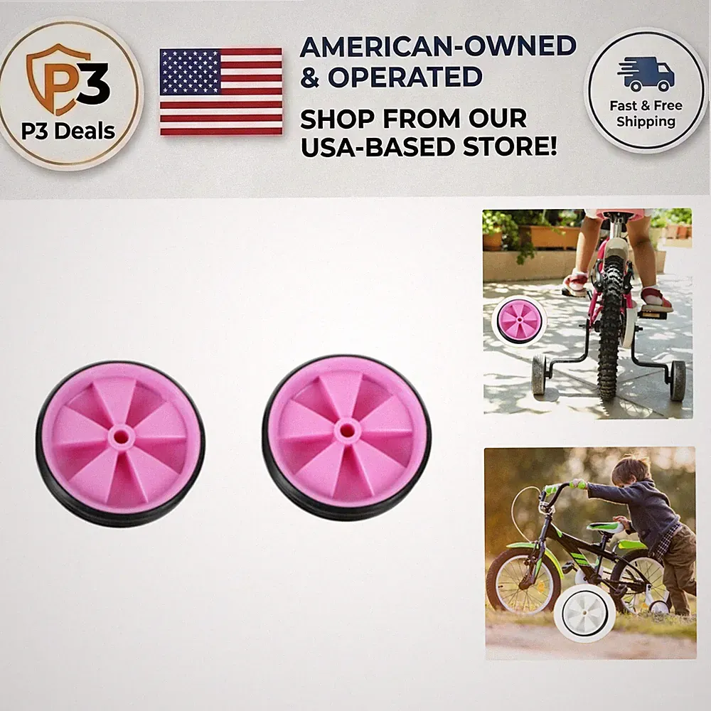 Reliable Low Noise Rubber Kids Bicycle Training Wheels – Perfect for Beginners