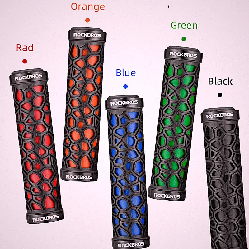 ROCKBROS Bike Grips Bicycle Handlebar Grips Rubber Lock-on Ultraight MTB Grips