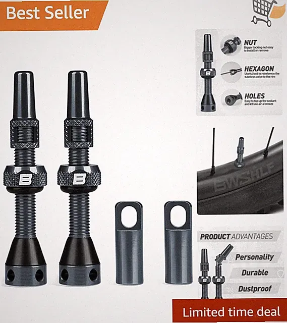 Tubeless Presta Valve Stem Kit Aluminum 40-100mm Anti-rust Universal Fit