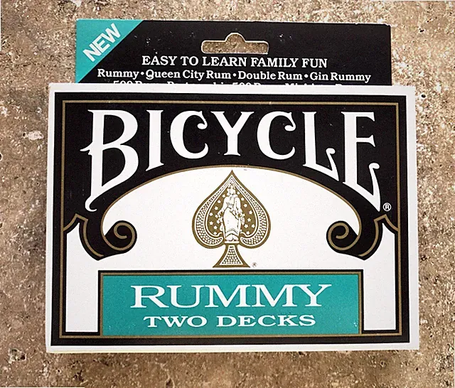 Vintage 1990 Bicycle Rummy Two Decks Card Game Family Fun Easy To Learn