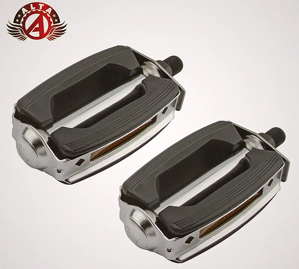 VINTAGE BICYCLE KRATE RUBBER PEDALS (COMPATIBLE WITH 1/2 CRANK) BLACK/CHROME