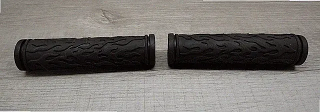 Vintage VELO Bicycle Black Rubber Flame Grips, MTB, Touring, Bike, Bicycle